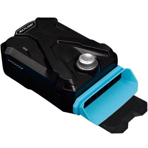Imagem de Cooler Gamer Warrior Heat Extractor para Notebook, Até 17", Preto e Azul - AC268