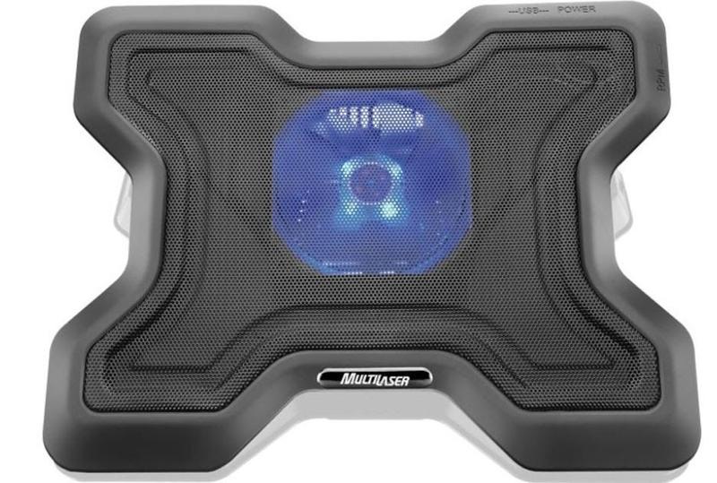 Imagem de Cooler Multilaser Ac123 Para Notebook Formato De X Suporte Em Metal Com 2 Usb
