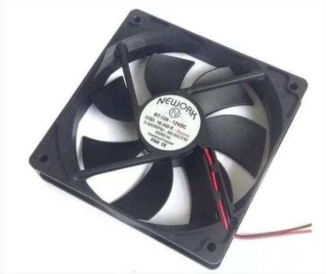 Imagem de Cooler Nework 12V RT-120 16.202E 120X120X25mm BUCHA Amp.: 0,25 RPM: 3000