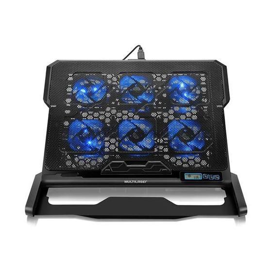 Imagem de Cooler Para Notebook Com 6 Fans Led Azul Hexa Multilaser AC282