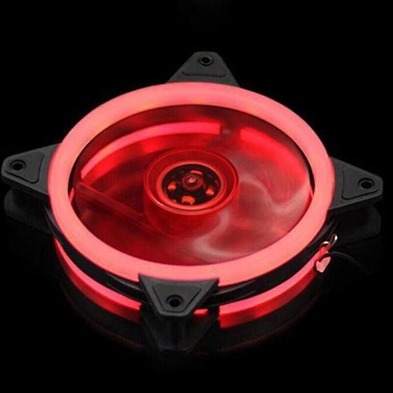 Imagem de Cooler para PC com LED - Duplo Anel, 12cm, PWM, Refrigeração Transparente
