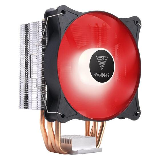 Imagem de Cooler Processador Gamdias Boreas E1-410 Led Vermelho Preto