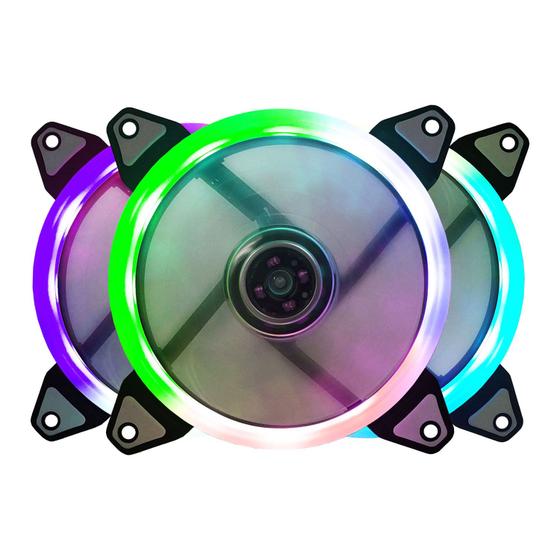 Cooler Rgb Ring Fan 120mm, Led 4 pinos (Molex) BFR07RGB Bluecase