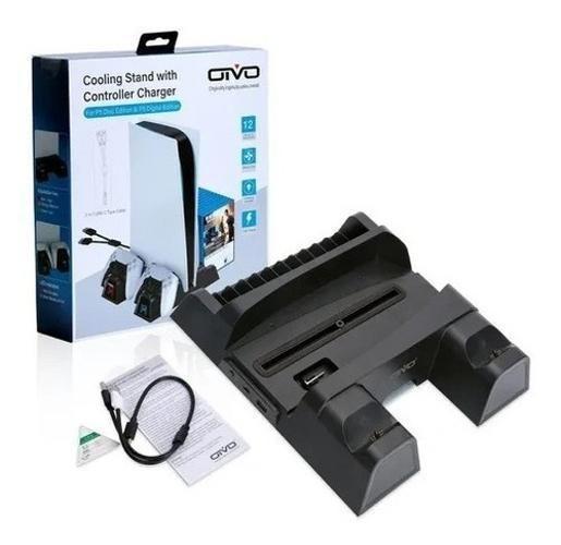 Imagem de Cooler Suporte Para Ps5 Com Resfriador Carregador Controles
