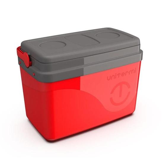 Imagem de Cooler Térmico Vermelho 15 Litros Para 22 Latas Com Porta Copos