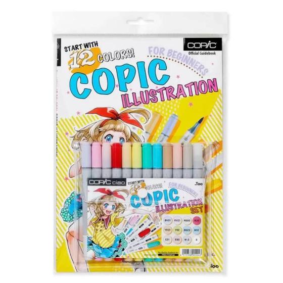Imagem de Copic Ciao - Estojo com 12 Cores - C/ Livro