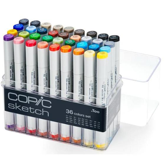 Imagem de Copic Sketch - Estojo com 36 Cores - Marcador Copic Kit