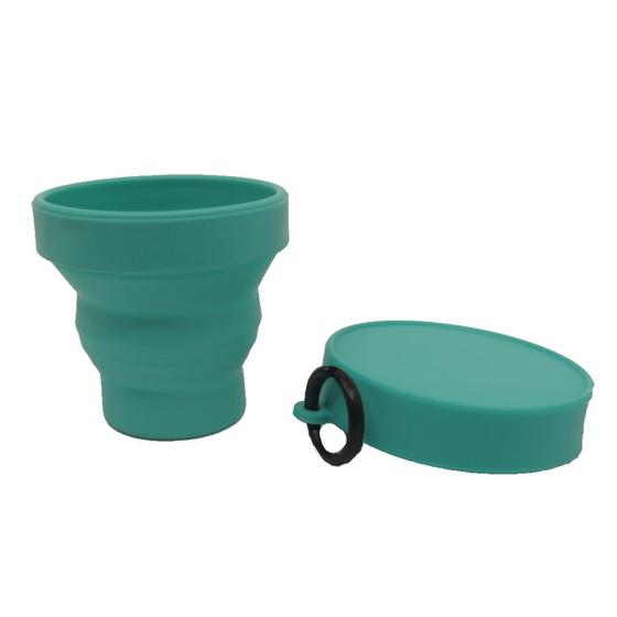 Imagem de Copo 150ml Retrátil Dobrável e Portátil com argola - Reutilizável e Sustentável