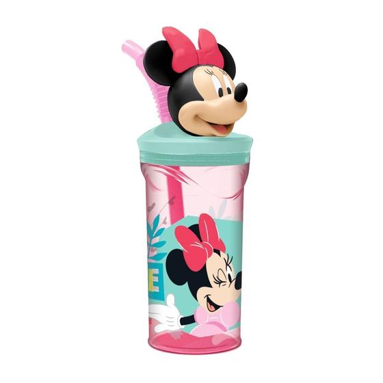 Imagem de Copo 3D Infantil Com Canudo Minnie Mouse Disney 360ml - Tuut