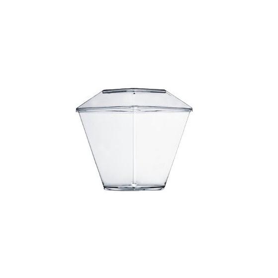 Imagem de Copo Acrílico Crystal 100ml Com Tampa PIC 101 Plastilânia Pacote 10 Unidades 