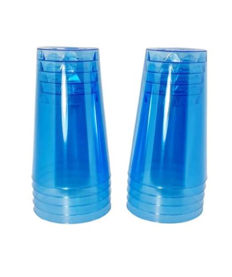 Imagem de Copo Acrílico Resistente 200ml Azul Translúcido - 10 unid