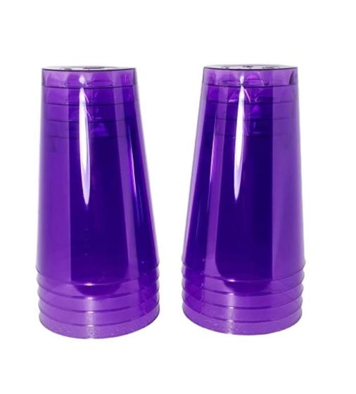 Imagem de Copo Acrílico Resistente 200ml Lilás Translúcido - 10 unid