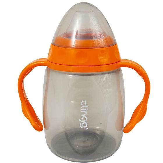 Imagem de Copo Active Bico Silicone 220ml +6m Laranja Clingo