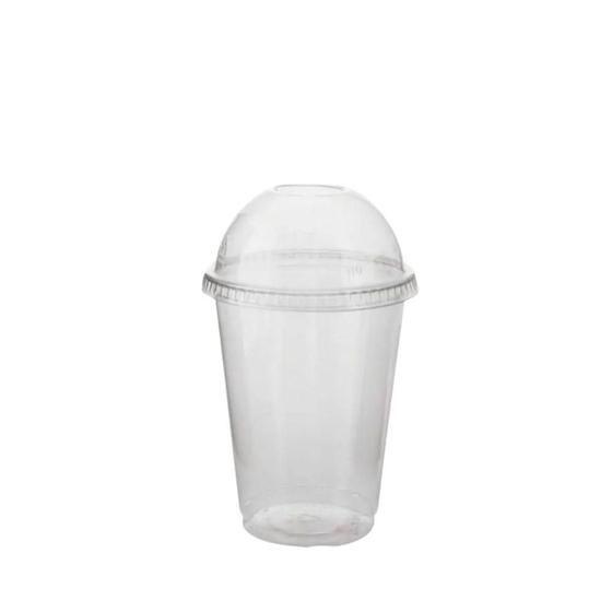 Imagem de Copo Algodão Doce Bolha Com Tampa E Furo Transparente 330 Ml