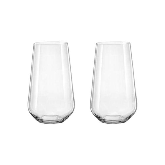 Imagem de Copo Alto de Cristal Bohemia Long Drink 440 ml Sandra 2 Peças