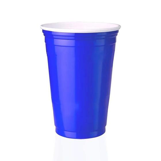 Imagem de Copo Americano 400ml Azul Blue Cup Beer Pong - 25 unid