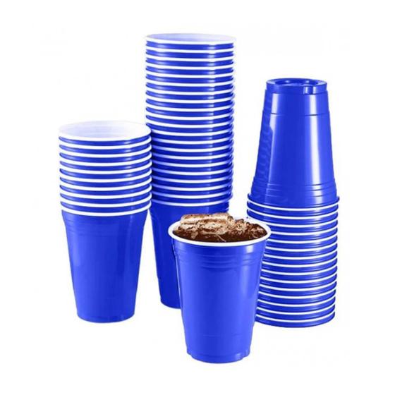 Imagem de Copo Americano 400Ml Biodegradável C/50 Beer Pong Festa