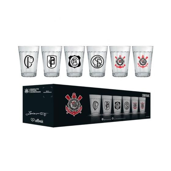 Imagem de Copo Americano Corinthians 190 Ml Luva Com 6 Unid