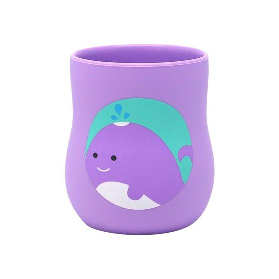 Imagem de Copo Anatômico em Silicone 120ml Baleia - Marcus & Marcus