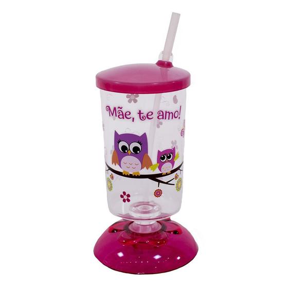 Imagem de Copo Articulado Com Canudo Mãe Coruja 250ml