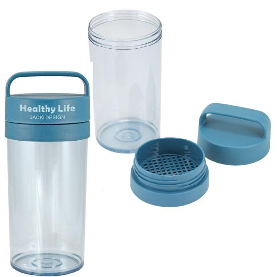 Imagem de Copo Azul Com Alça Fitness Concept Jacki Design 430ml 