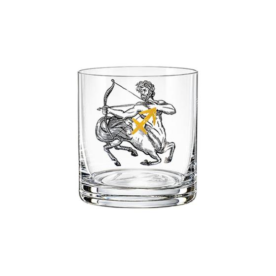 Imagem de Copo Baixo De Cristal Bohemia 280 ml Zodiac Sagitário 1 Peça