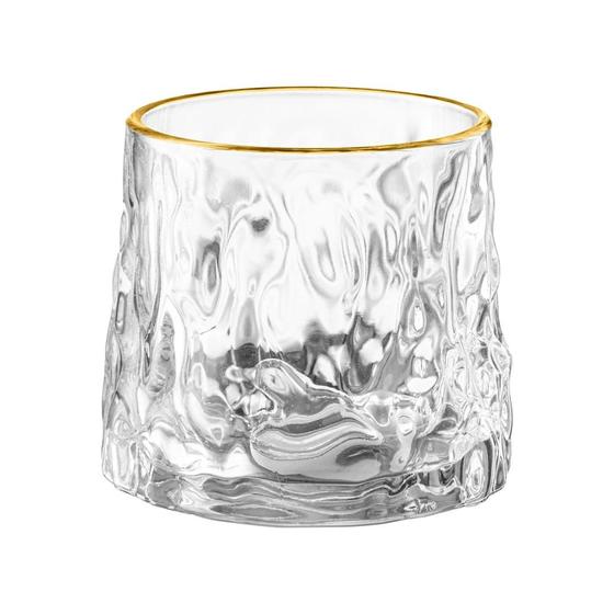 Imagem de Copo baixo Frost em vidro com borda dourada 180ml A7,5cm