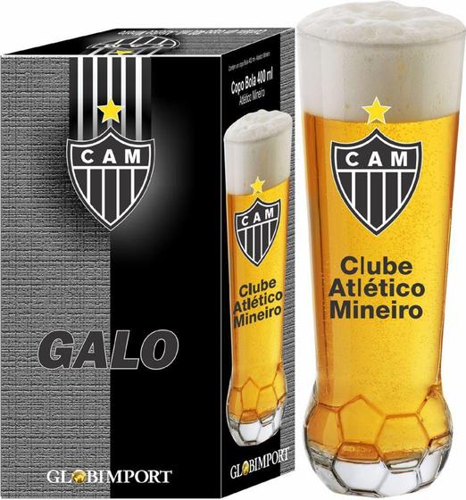 Imagem de Copo Bola Clube Atlético Mineiro 400 ml Para Cerveja e Chopp - Globimport