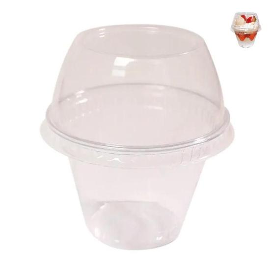 Imagem de Copo Bolha  com Tampa G677 250ml Conjunto com 50 Unidades