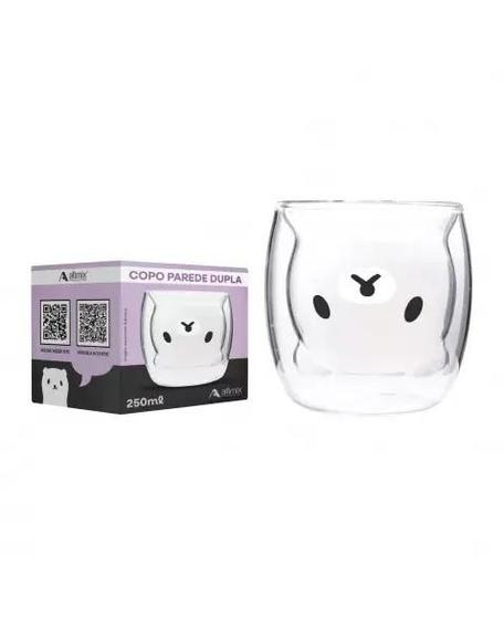 Imagem de Copo Borossilicato Parede Dupla 250ML - Urso