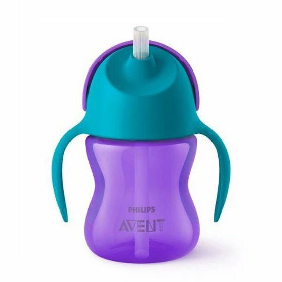 Copo c/ Canudo Curvado Dinossauro 200ml Roxo/Azul - Philips Avent Menor preço em Copo c/ Canudo Curvado Dinossauro 200ml Roxo/Azul - Philips Avent