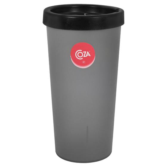 Imagem de Copo c/ Tampa Nutri 500ml Café Viagem Suco Copos Fosco Preto