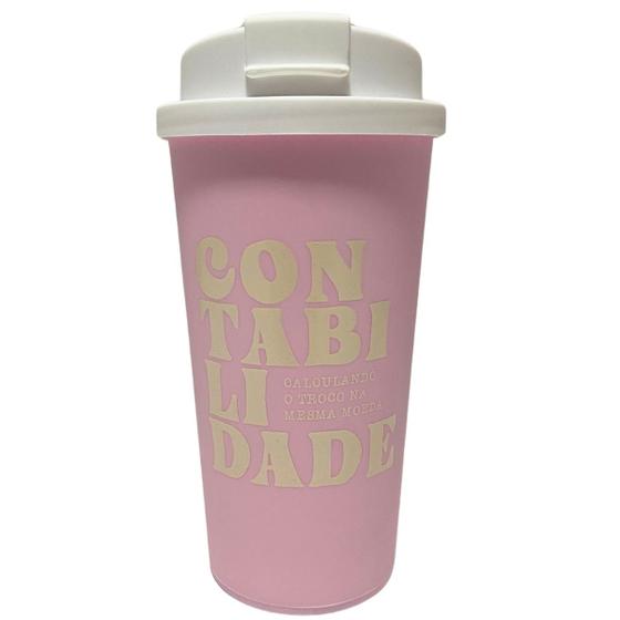 Imagem de Copo Café C/ Tampa Bucks 500ml Estampado Frases Profissões