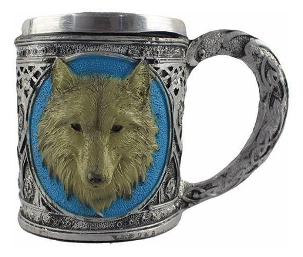 Imagem de Copo Caneca Decorativa 3D Lobo Game Of Thrones Medieval