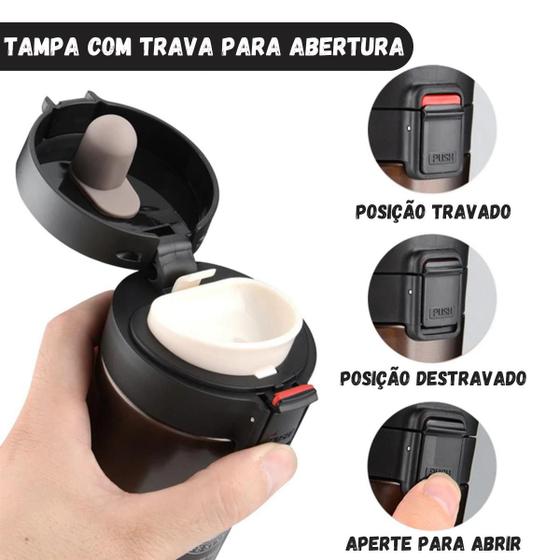 Copo Caneca Garrafa com Tampa Térmico Inox 380ml Quente Frio Café Chá Menor preço em Copo Caneca Garrafa com Tampa Térmico Inox 380ml Quente Frio Café Chá