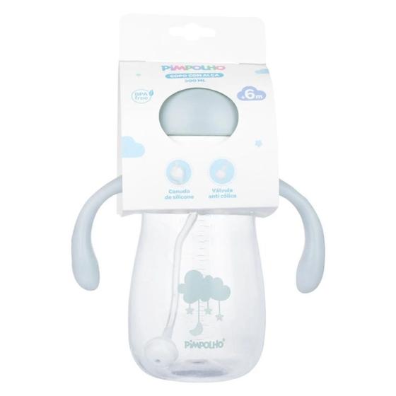 Imagem de Copo Canudo Com Alça Pimpolho 300ml +6m