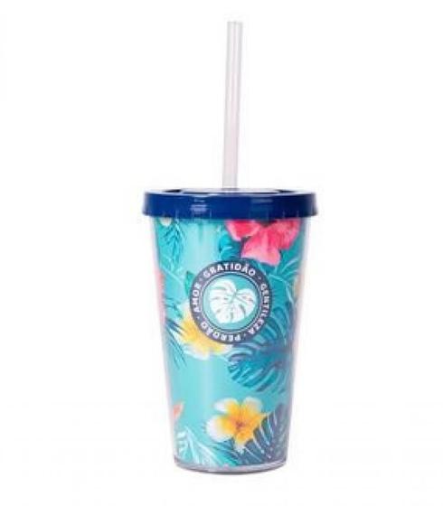 Imagem de Copo canudo pop vibe boa azul 33928