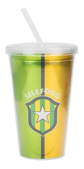 Imagem de Copo Canudo Selefogo Brasil Seleção 450ml - Botafogo