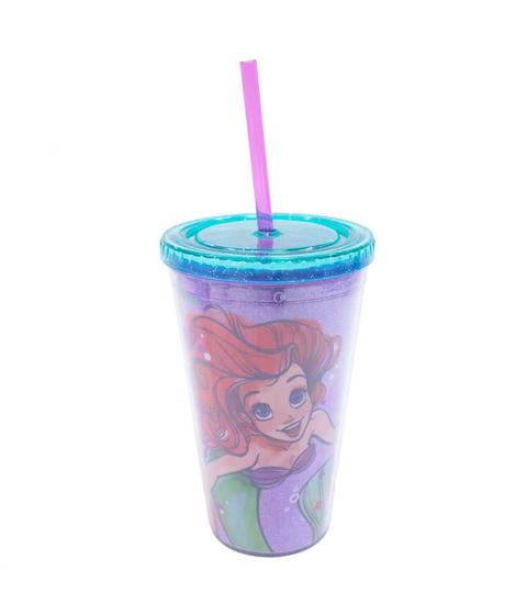 Imagem de Copo Canudo Sereia Ariel 450ml Disney