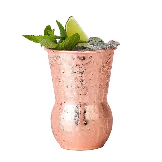 Copo Cobreado Martelado Bottega 400ml Mint Julep e Moscow Mule BartenderStore Copo de Água