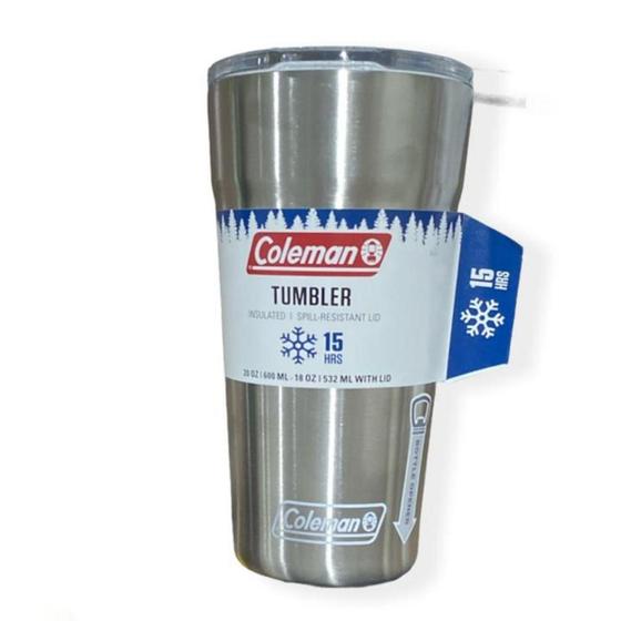 Imagem de Copo Coleman Inox Com Tampa E Abridor 591Ml - Cinza