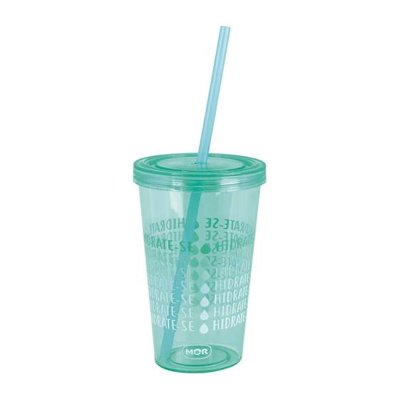 Imagem de Copo com Canudo Color 625ml - Verde