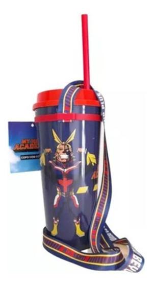 Imagem de Copo Com Canudo E Fita My Hero Academia All Might