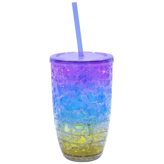 Imagem de Copo Com Canudo Gel Colorido Congelante 500ml