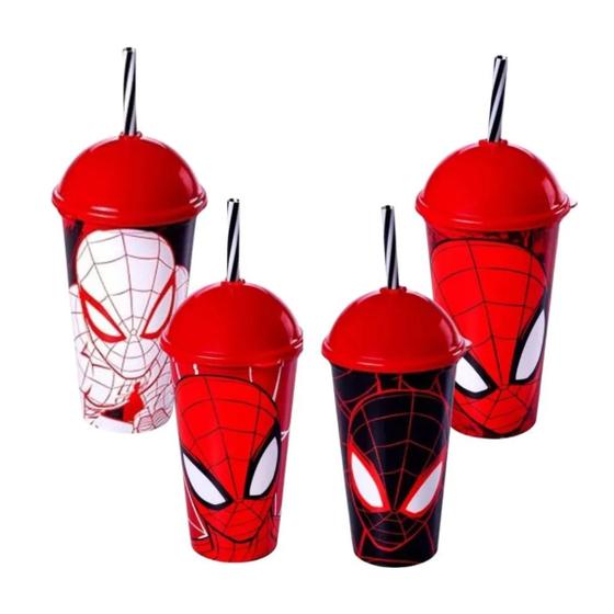 Imagem de Copo com Canudo Homem Aranha Shake - 500ml