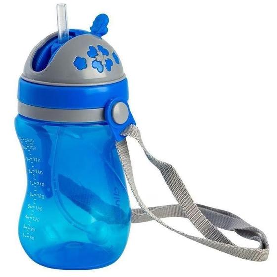 Imagem de Copo com Canudo School Clingo Azul 320ML 6M+ C2220