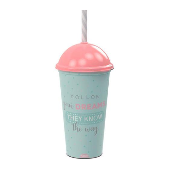 Imagem de Copo Com Canudo Shake Unicórnio 500Ml