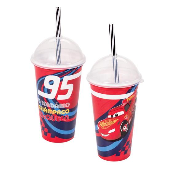 Imagem de Copo Com Canudo Super Heróis Menino 500 Ml Plasutil