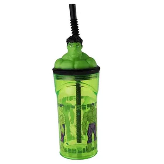 Imagem de Copo Com Canudo Yangzi 360ml Hulk