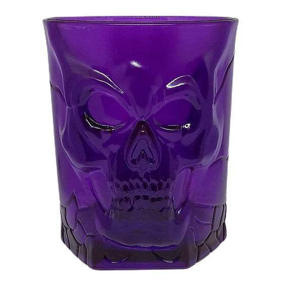 Imagem de Copo com Caveira Acrílico Roxo - 400ml